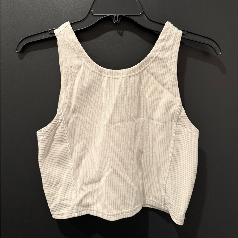 LULULEMON Cream Ribbed Women's Tank Top, Size 6